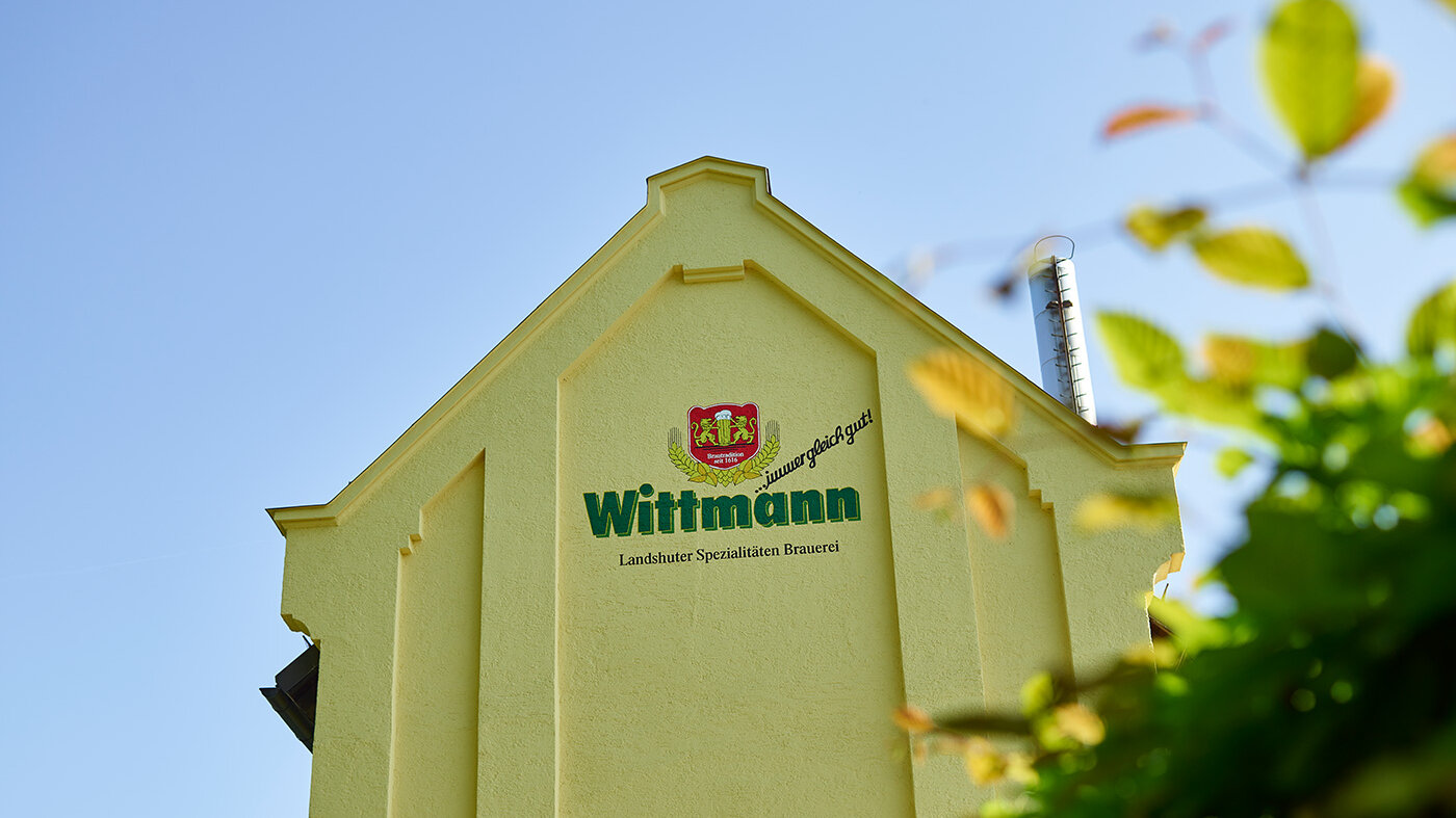 Außenansicht der Brauerei C. Wittmann in Landshut