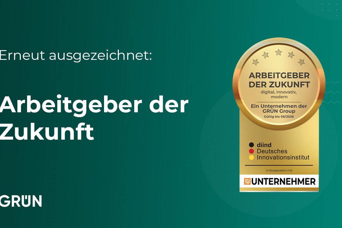 GRÜN GQM erneut als Arbeitgeber der Zukunft ausgezeichnet