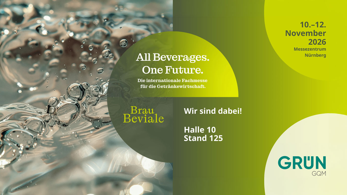 GRÜN GQM auf der BrauBeviale 2026 mit MES-Software für die Getränkeindustrie