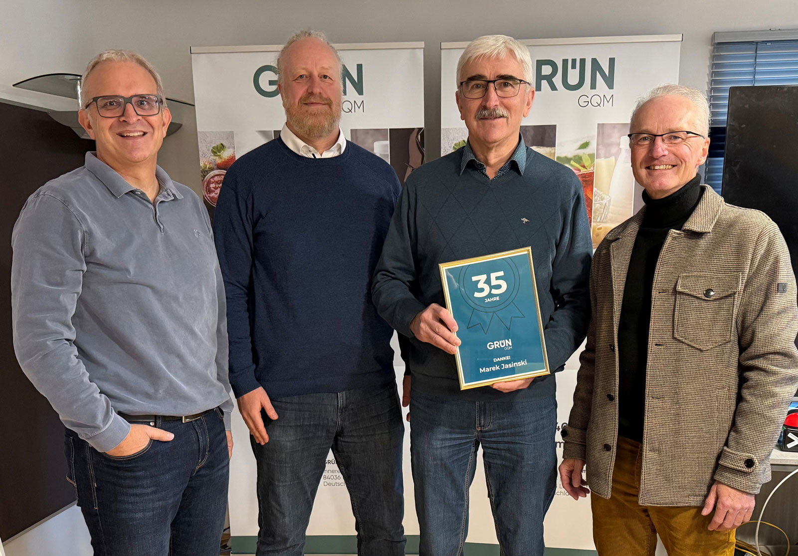 Michael Hafenmair (Entwicklungsleiter), Jens Höfner (GF), Marek Jasinski, Dr. Johannes Schraml (GF)
