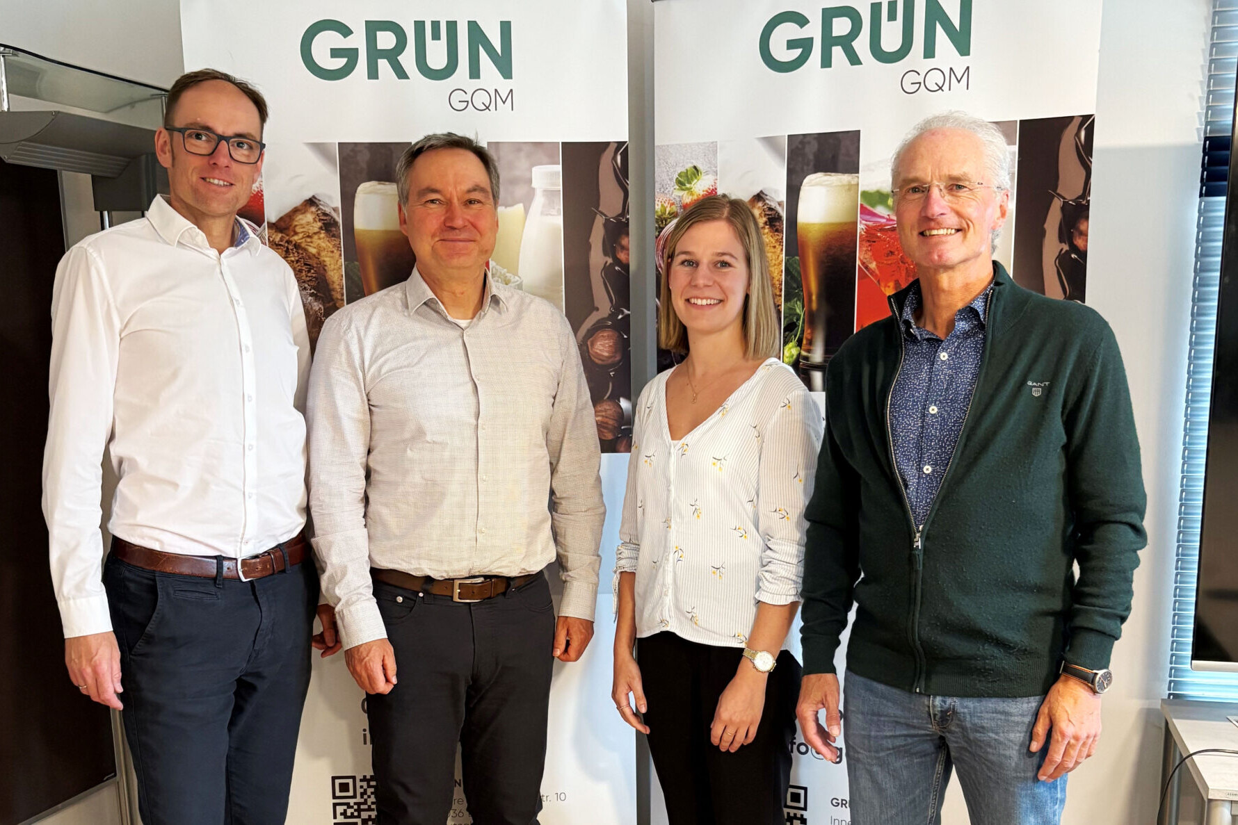 Michael Reithmeier, Andreas Hörter, Marina Eckmeier und Hans Schraml bei GRÜN GQM